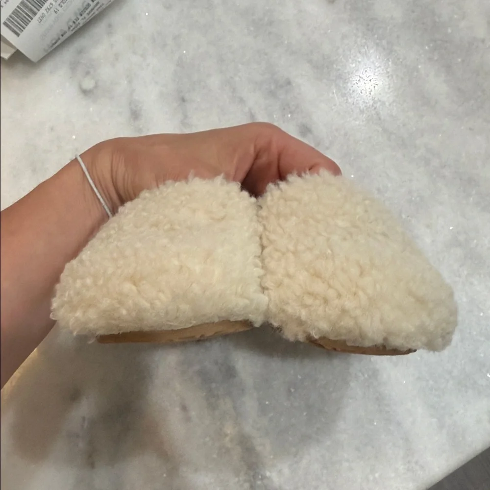 Carter's Cream sherpa Baby Slip-Ons